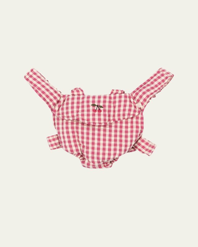 Gingham-Print Baby Doll Carrier